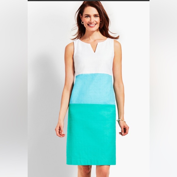 Talbots color block dress womens 12p New - Picture 1 of 4